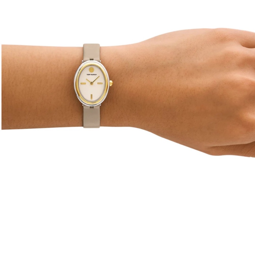 Tory Burch The Oval Gray Analogue Watch TBW6031 - Picture 3 of 6